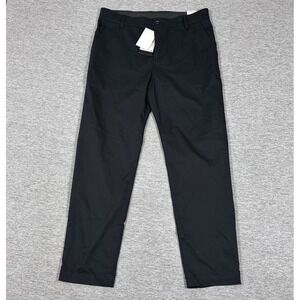 Nike Golf Pants Mens 34x32 Tag Black Dri-Fit UV Standard Fit Chino City NEW